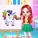 Baby Ariel's Fantastic Painting Class Game